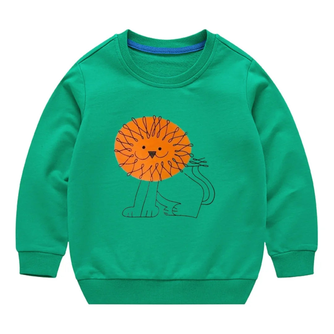 2025 New Autumn Boys Sweatshirts Cotton Kids Hoodies Casual Cartoon Printting Shirts Baby Boy Clothing 2-7 Years Children Tops