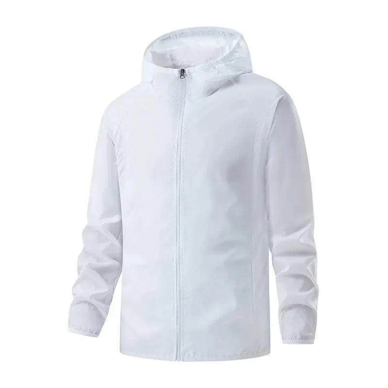Men Women Hiking Jackets Waterproof Sun Protection Windbreaker Camping Climbing Outdoor Rain Coat Unisex Portable Clothes