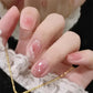 24Pcs/Lot Milky White Gradient Long Wearing False Nail Tips Acrylic Press on Nails Removable Reusable Artifical Fake Nails Art