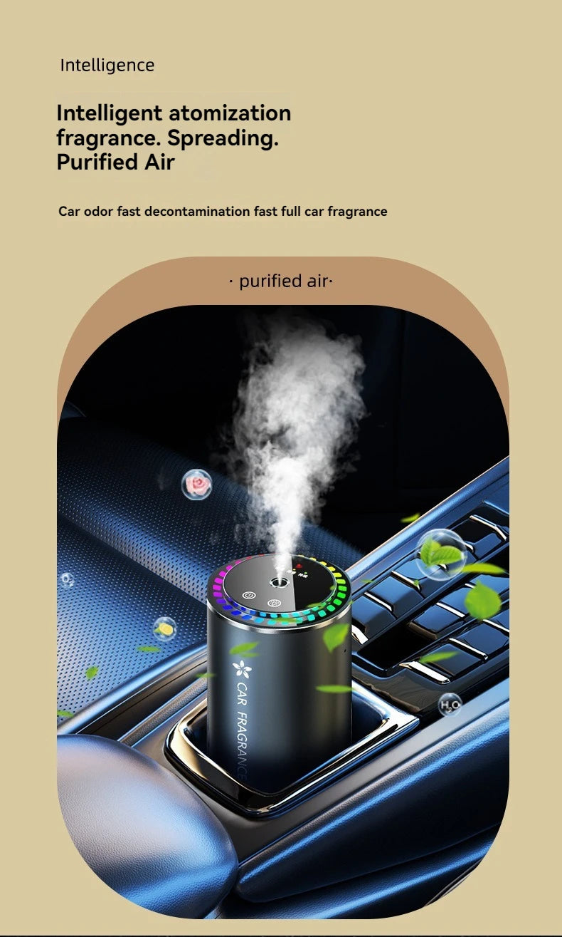 Car Perfume Aroma Diffuser Automatic Spray Deodorization Aroma Diffuser Colorful Atmosphere Light Car Aroma Diffuser