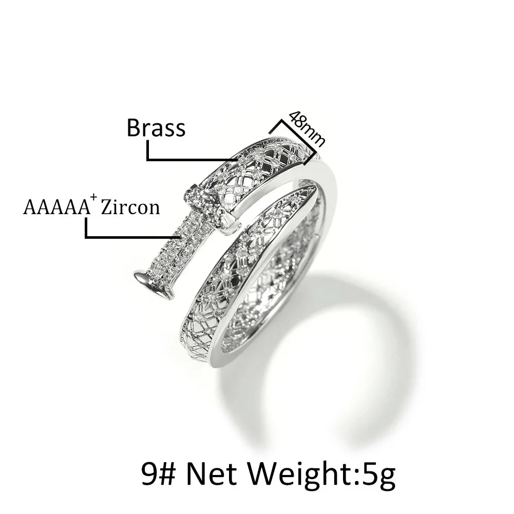 RAKOL Snake Ring Micro Inlaid Zircon Wound Small Female Simplicity Minority Designer Fashion Index Finger Ring