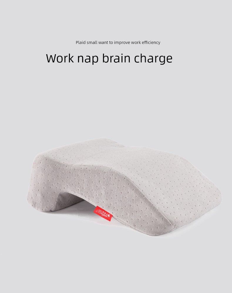 Ice Silk Afternoon Nap Pillow Stomach Sleeper Pillow Office Primary School Student Stomach Sleeper Pillow Lunch Break Sleeping Artifact Pillow Boys Style Summer