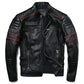 2025 New Embroidery Skull Fashion Genuine Leather Jacket Men's Natural Cowhide Motorcycle Jacket Slim Moto Coat Size S-6XL