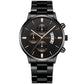 2023 Fashion Men Gold Stainless Steel Watch Luxury Calendar Quartz Wrist Watch Mens Business Watches for Man Clock Reloj Hombre