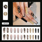 24p Artificial Acrylic Nail Art Fake Nails Full Coverage Removable Pressing Nail Tips Lotus Root Pink Leopard Print False Nails