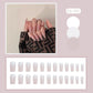 24PC/Box Fashion False Nails Artificial Milky White Pink Gradients Long Ballet Nail Tips Full Cover Acrylic Fake Nails With Glue