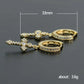 Classic Cross Point-Drill Crystal Replaceable Exquisite White Color Earrings For Women Men Hiphop Party Jewelry Gifts