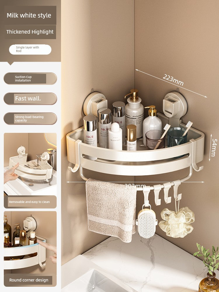 Corner Punch-Free Washstand Wall Wall-Mounted Suction Cup