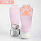 Leather Dog Paw Fitness Power Straps Wear-resistant Adjustable Dog Paw Wrist Straps Durable Pink/Purple