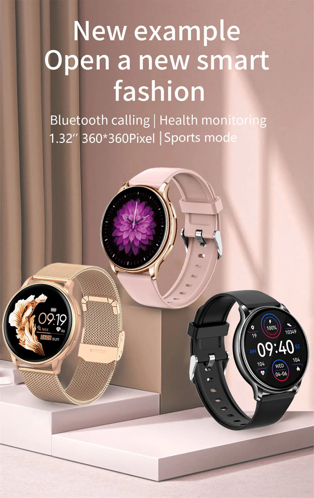 Bluetooth Call Smart Watch Women Custom Dial Watches Men Sport Fitness Tracker Heart Rate Smartwatch For Android IOS Y22