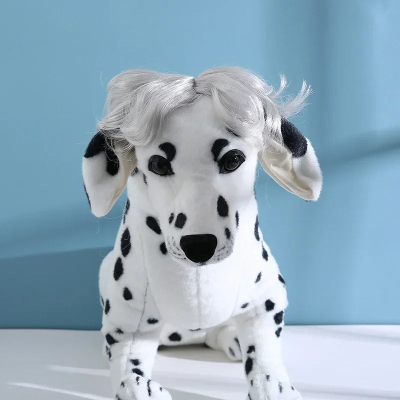Pet Cat Dog Cosplay Wig Weird Funny Wig Personalized Holiday Party Dress Up Dog Wig Cute Pet Silver Hair Accessories
