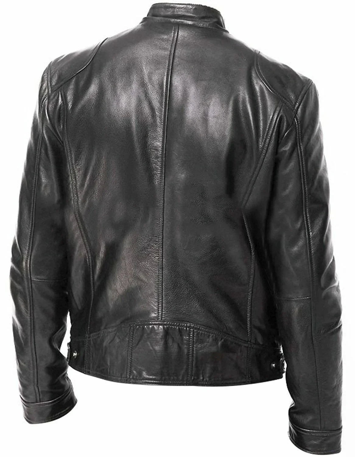 Mens Brown Pu Leather Jacket Motorcycle Faux Leather Moto Biker Jacket Men Hot Stand Collar Casual Coat Boy Large Size Xxxl 4xl
