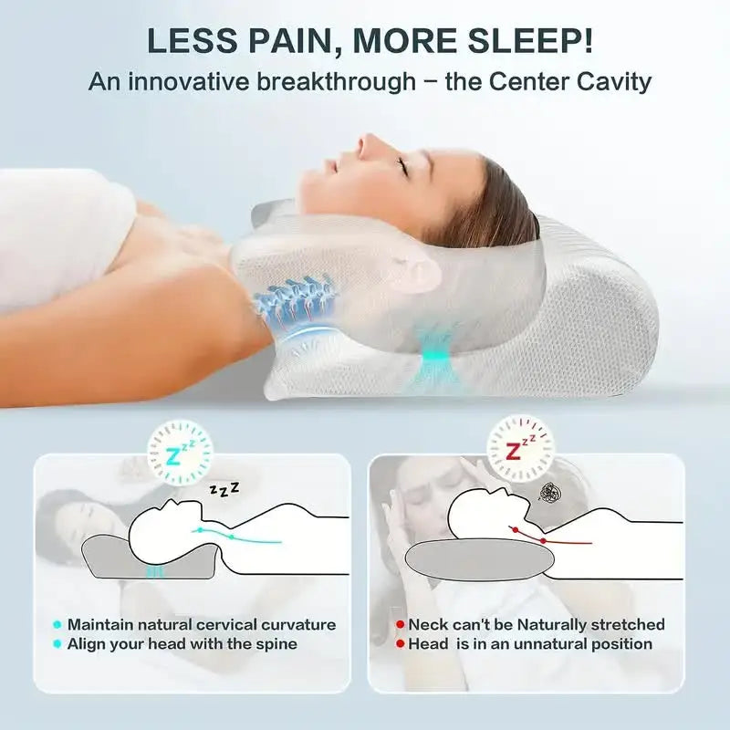 Butterfly Sleep Memory Pillow Slow Rebound Comfortable Copper Ion Sleep Pillow Cervical Orthopedic Neck Healthcare Bed Pillow