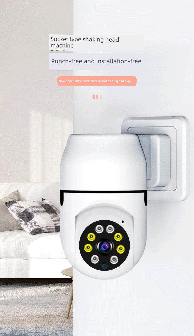 For Home Plug Wireless WiFi Surveillance Camera Mobile Phone 4G Remote HD 360 Panoramic Socket Monitor