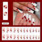 24p Artificial Acrylic Nail Art Fake Nails Full Coverage Removable Pressing Nail Tips Lotus Root Pink Leopard Print False Nails