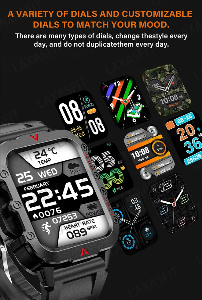 New LED Men's Smartwatch Bluetooth Talking Smartwatch Multi Sport Mode Health Monitoring Smart Watch