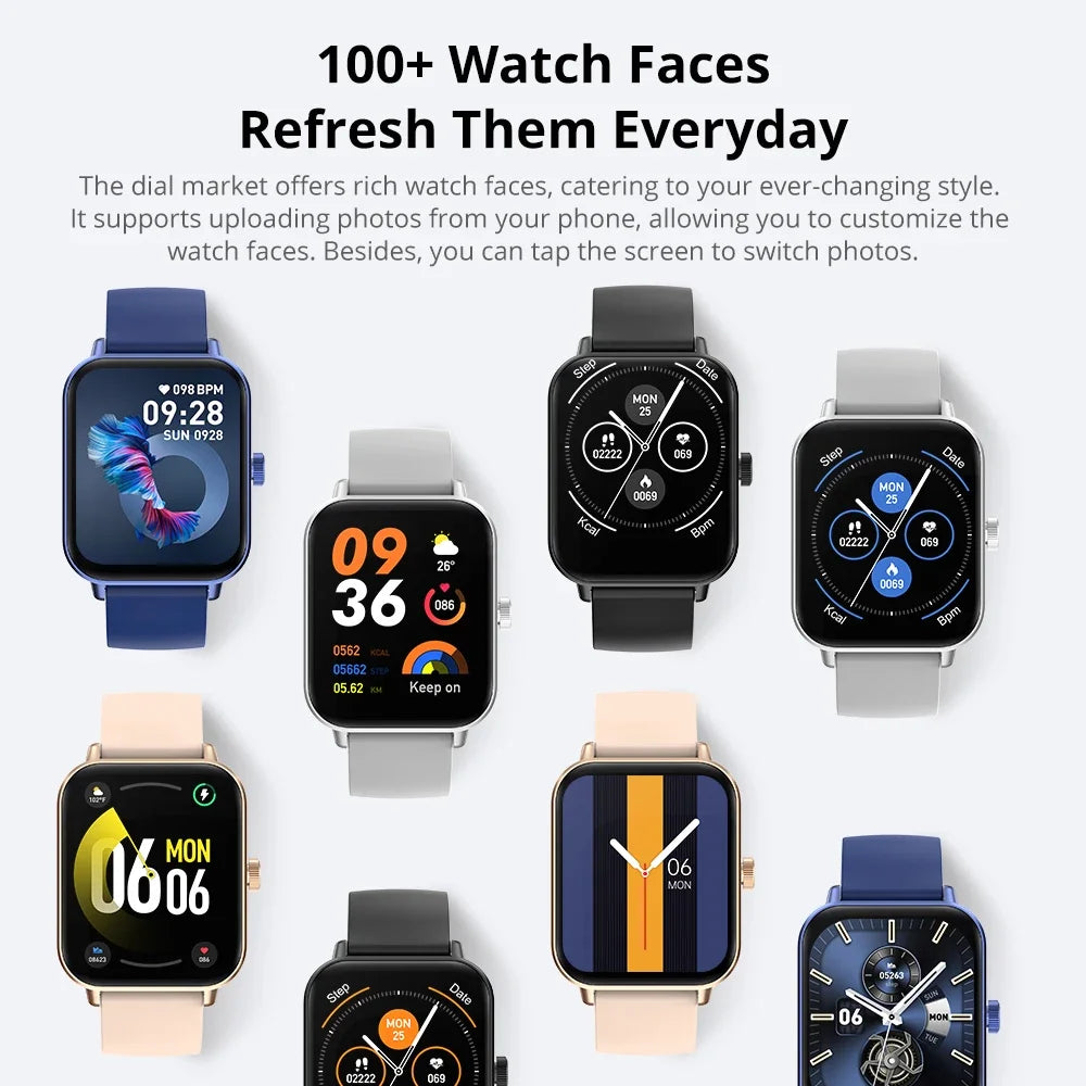 Voice Calling Smart Watch Ultra 1.9 inch Screen 24H Health Monitor 100+ Sports Modes 100+ Watch Faces Smartwatch