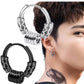 1Pair Punk Stainless Steel Round Circle Totem Hoop Earrings For Men Women Not Fade Ear Rings Hip Hop Male Jewelry