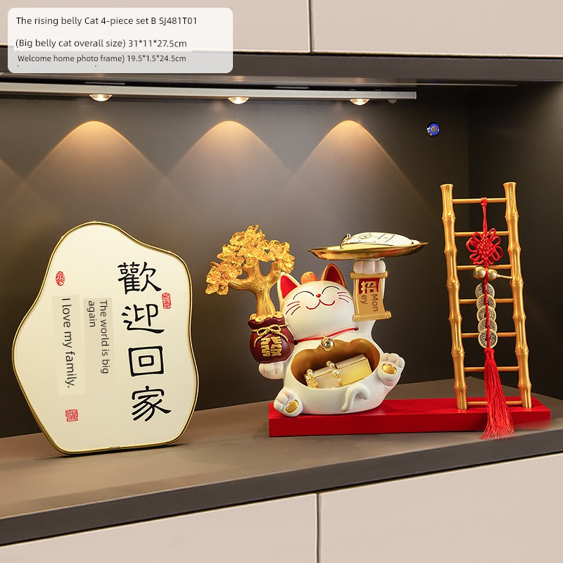 Lucky Cat Key Storage Entrance Decoration Entrance Shoe Cabinet Living Room Home Decorations Housewarming Gifts