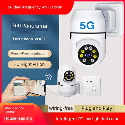 For Home Plug Wireless WiFi Surveillance Camera Mobile Phone 4G Remote HD 360 Panoramic Socket Monitor