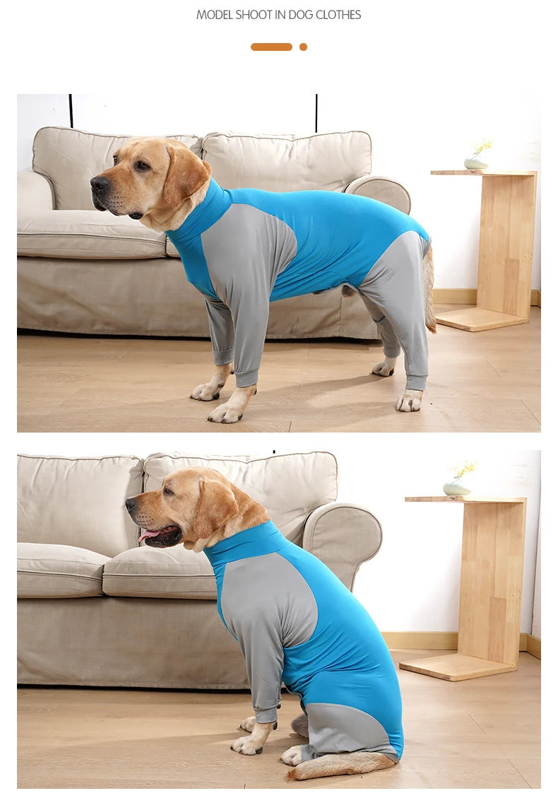 Dog Recovery Suit Pet Home Wear Pajamas High-elastic Breathable Dog Jumpsuit Pet Operative Protection Long Sleeves Bodysuit