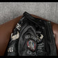 2025 New Spring Men's Genuine Leather Jacket Embroidery Bomber Cowhide Air Force Jacket Motorcycle Leather Coat A2 Biker Clothes