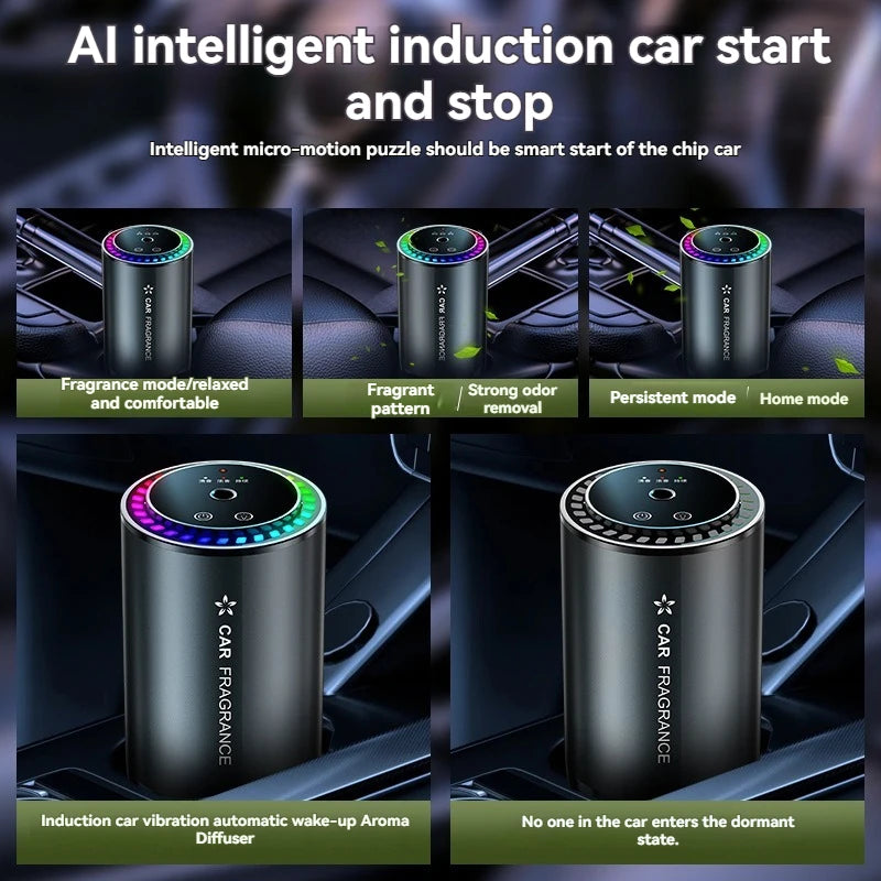 Car Perfume Aroma Diffuser Automatic Spray Deodorization Aroma Diffuser Colorful Atmosphere Light Car Aroma Diffuser
