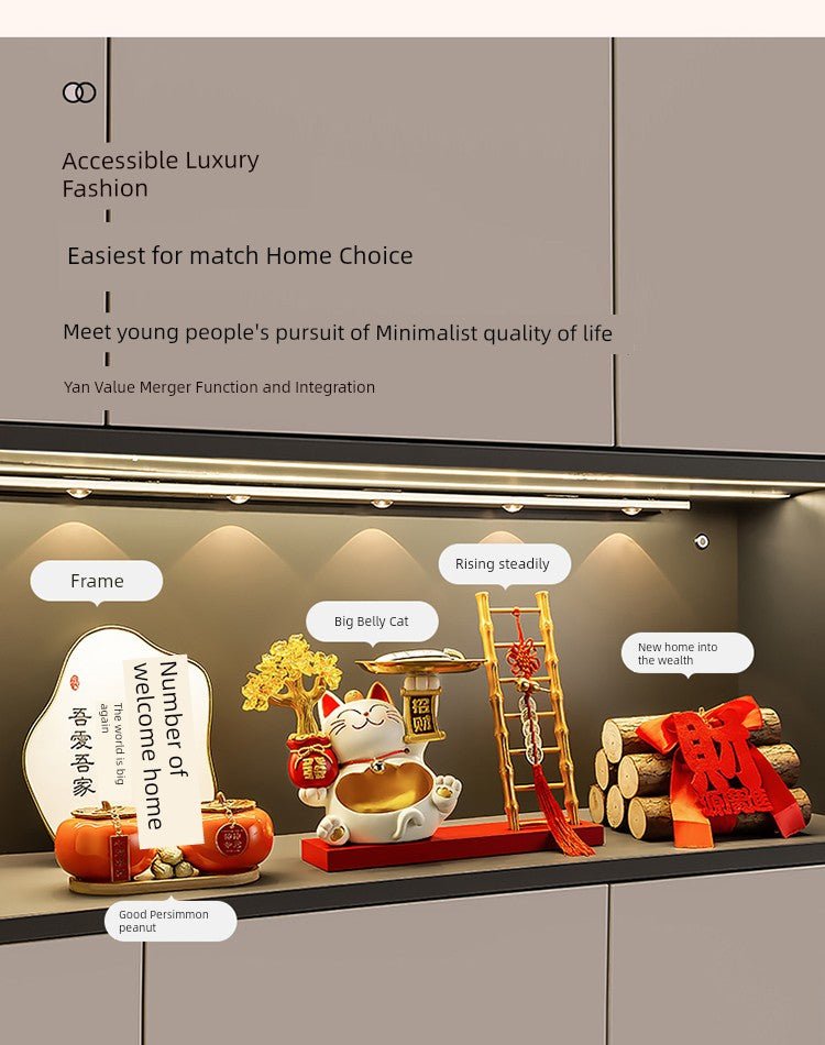 Lucky Cat Key Storage Entrance Decoration Entrance Shoe Cabinet Living Room Home Decorations Housewarming Gifts
