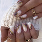 24p Artificial Acrylic Nail Art Fake Nails Full Coverage Removable Press On Nails Tip French Light Pink Heart False Nail Designs