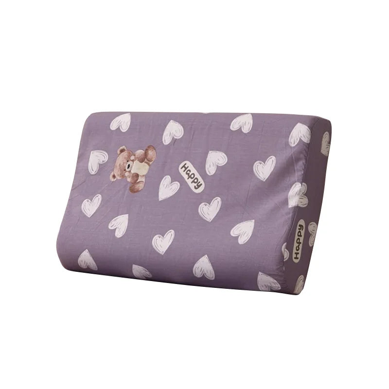 1PC Soft Neck Healthcare Sleeping Bedroom Home Decor Cotton Pillowcase Latex Pillowcase Rubber Memory Pillow Cover Cushion Cover