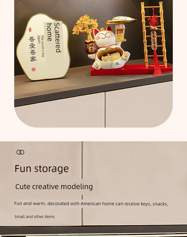 Lucky Cat Key Storage Entrance Decoration Entrance Shoe Cabinet Living Room Home Decorations Housewarming Gifts