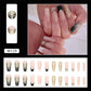 24p Artificial Acrylic Nail Art Fake Nails Full Coverage Removable Pressing Nail Tips Lotus Root Pink Leopard Print False Nails