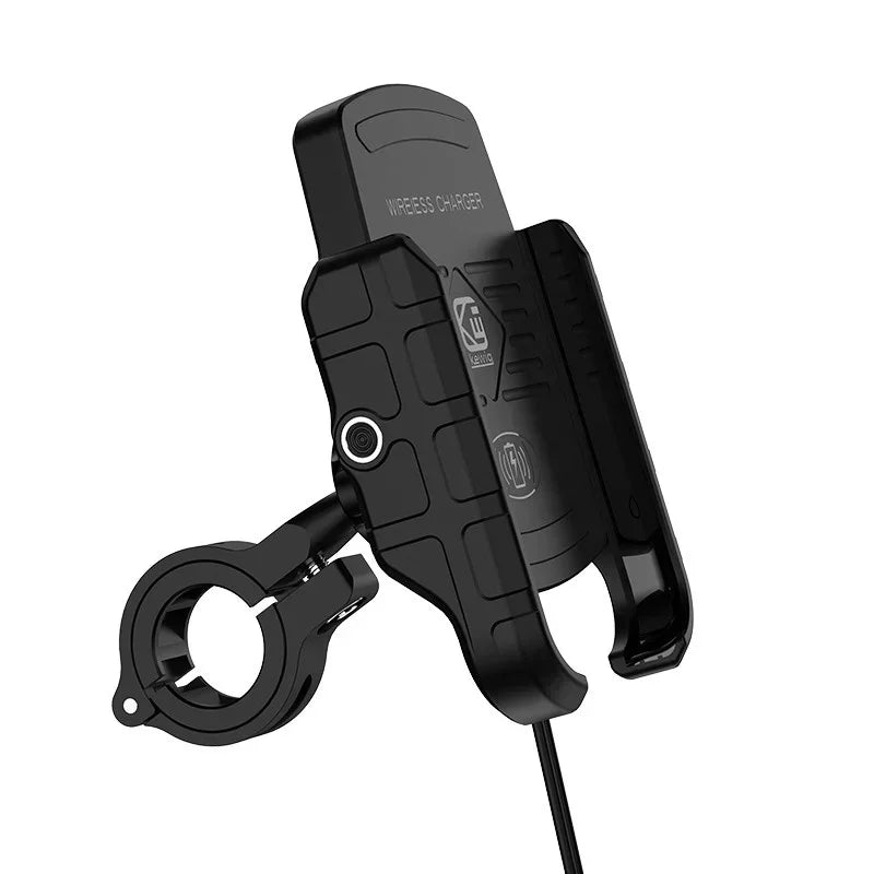 Motorcycle Phone Holder Moto Motorbike Mirror Mobile Handlebar Stand Support USB Charger Fast Wireless Charging Cellphone Mount