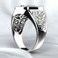 Huitan Viking Nordic Mythology Giant Wolf Men Ring Defense Totem Wolf Fashion Hip Hop Rock Unisex Finger Ring Punk Gift