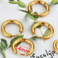 10pcs Gold Color Stainless Steel Ear Hoop Earrings Women Earrings Men Punk Hiphop Gift Fashion Jewelry Piercing Accessories