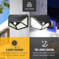 1/2/4/6/10PCS 100 LED Solar Wall Lamp 4 Sides Luminous With Motion Sensor Outdoor Garden Courtyard Waterproof Wall Lights Gifts