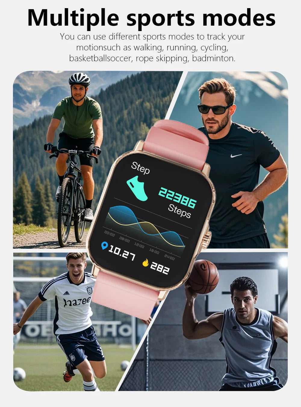 New Smart Watch For Men Women Gift Full Touch Screen Sport Fitness Watches BT Call Digital Smartwatch Wristwatch