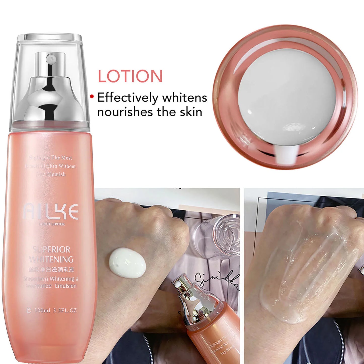 AILKE Rose Facial Cleanser, Women Whitening Moisturizing Cleaning Cleaner, Hydrating, Reduce Dark Spots, For All Skin Types