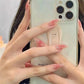 24PC/Box Fashion False Nails Artificial Milky White Pink Gradients Long Ballet Nail Tips Full Cover Acrylic Fake Nails With Glue