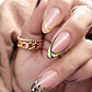 24Pcs Ballerina Press On Nail Tips Oval Head False Nails Almond Artificial Fake Nails With Glue Full Cover Press Manicure Tools