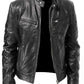 Mens Brown Pu Leather Jacket Motorcycle Faux Leather Moto Biker Jacket Men Hot Stand Collar Casual Coat Boy Large Size Xxxl 4xl
