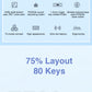 AULA F75 Mechanical Keyboard 2.4G Wireless/Bluetooth/Wired RGB PBT 75% Layout OEM Profile Gasket Customized Pc Gaming Keyboard