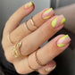 24p Artificial Acrylic Nail Art Fake Nails Full Coverage Removable Press On Nails Tip French Light Pink Heart False Nail Designs