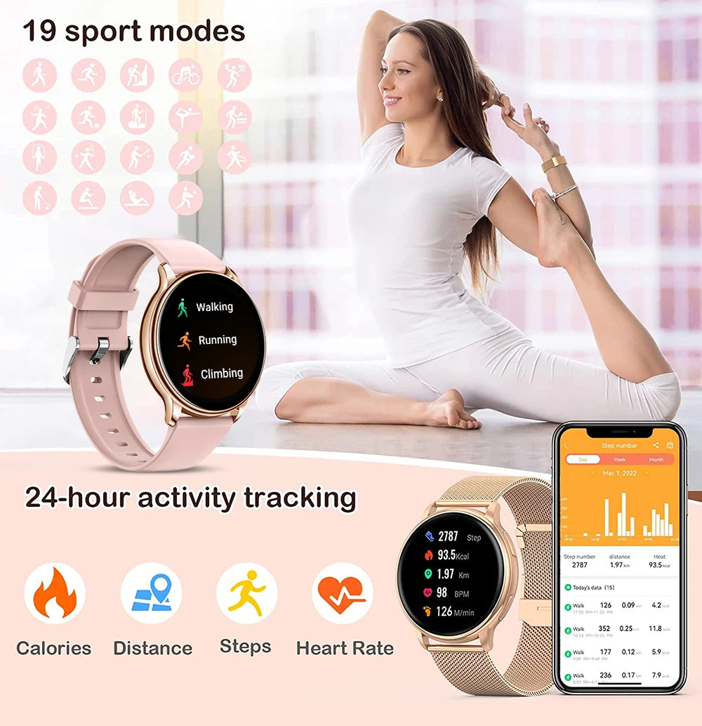 Bluetooth Call Smart Watch Women Custom Dial Watches Men Sport Fitness Tracker Heart Rate Smartwatch For Android IOS Y22