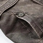 Leather Coat Men Stand-up Collar Autumn Winter New Men Mid-Length Casual Fashion Slim Fit Solid Color Leather Jacket