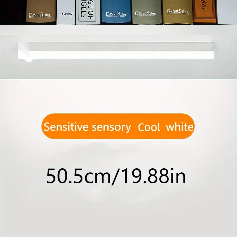 1pc Cabinet Light, Wireless Charging Motion Sensor LED Night Light, Hallway, Kitchen, Cabinet, Stairs, Wardrobe Home Decoration
