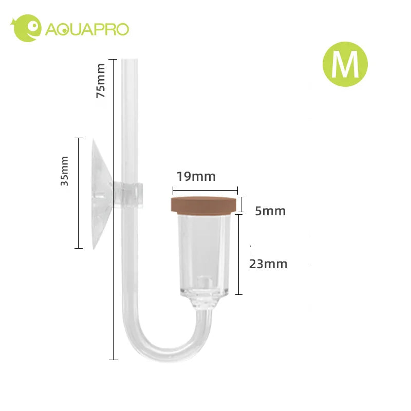 MINI CO2 Diffuser With Bubble Counter Twinstar Style Atomizer Acrylic Aquarium Carbon Dioxide Transparent Fish Tank Water Plants