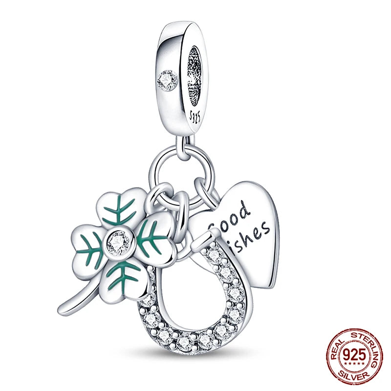 Fit Pandora 925 Original Bracelet 925 Silver Plate Flower Bird Series Charms Beads For Women Fashion DIY Jewelry Gifts Making