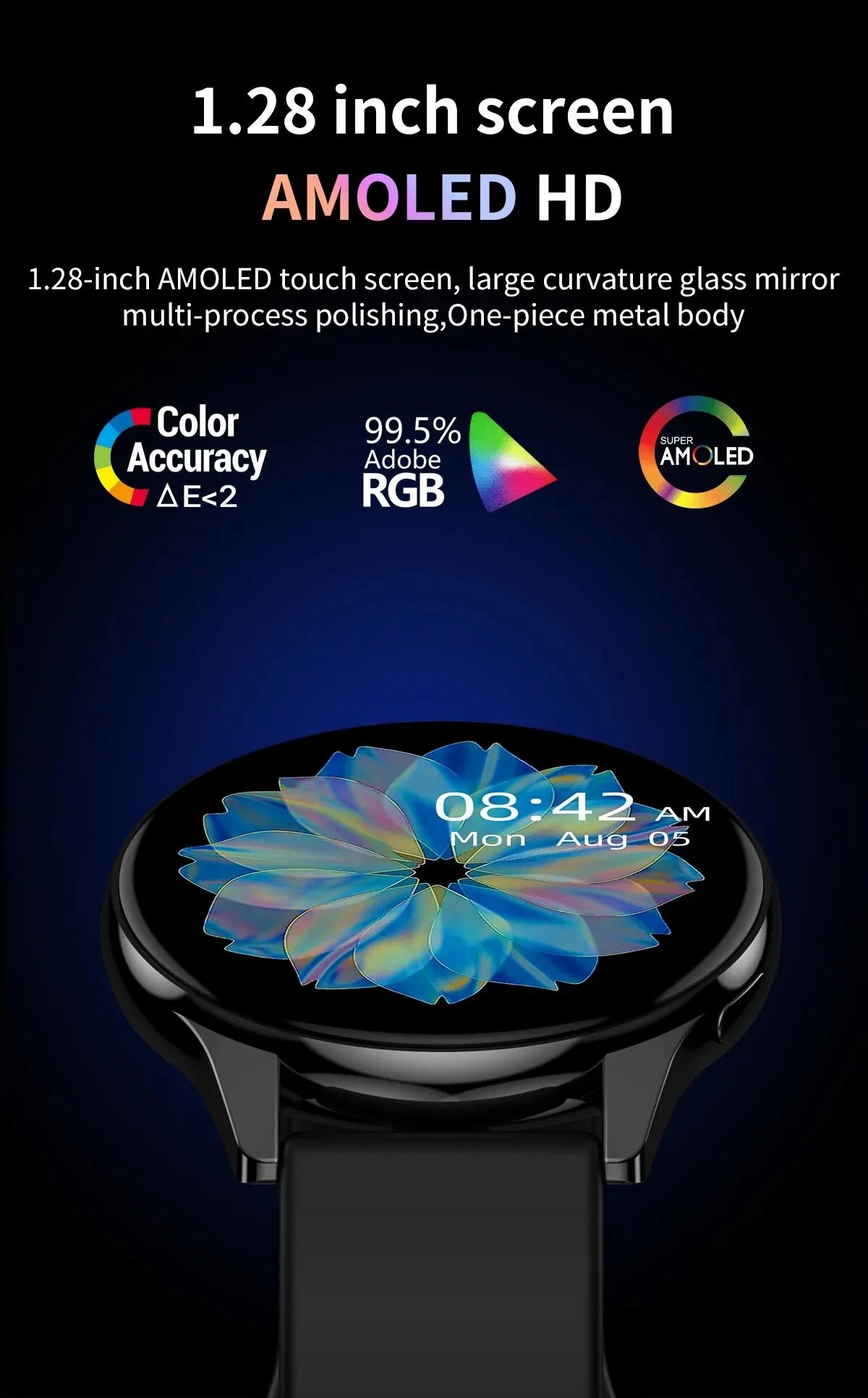 New Smart Watch Wireless Charging Smartwatch Bluetooth Calls Watches Men Women Fitness Bracelet Custom Watch Face +Box