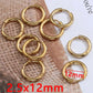 10pcs 8-14mm Stainless Steel Ear Hoop Gold Color Earring for Women Men DIY Jewelry Making Earring Punk Hiphop Piercing Accessory